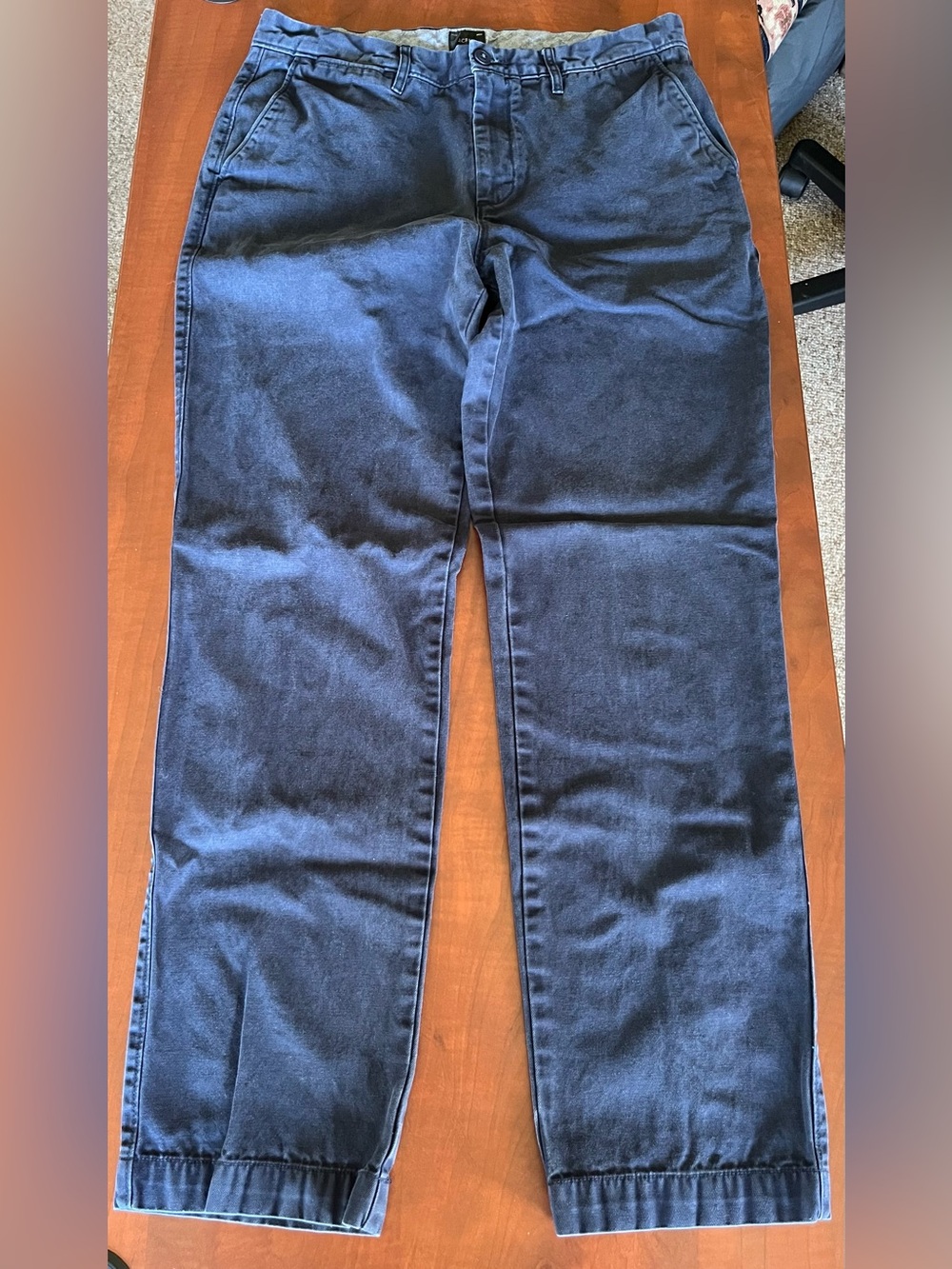 J. Crew Men's Navy Hemp Blend Chinos